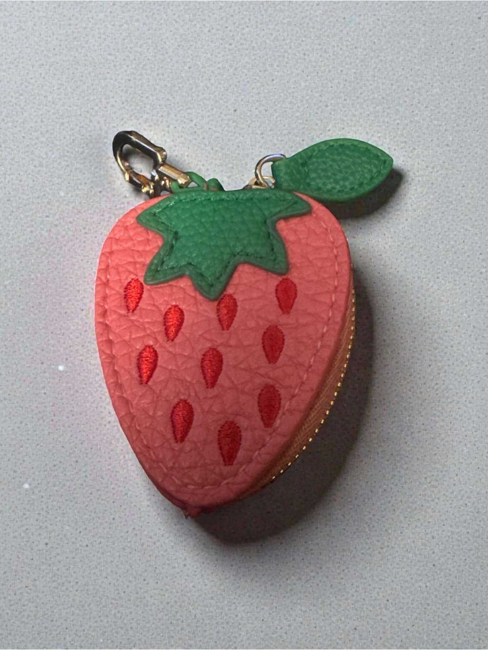 Strawberry Zip Coin Pouch/Bag  Charm - NWOT